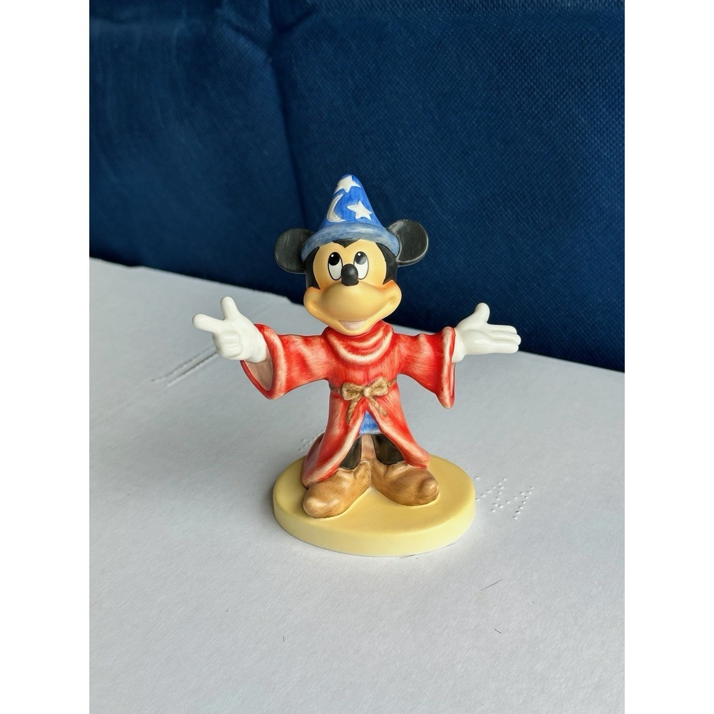 Goebel Disney Sorcerer Mickey Figurine Fantasia Germany Porcelain Signed